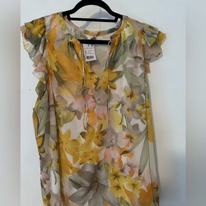 Blouse, Floral Chiffon | NWT | Size 2X